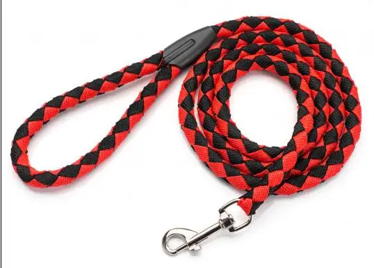 red leash Роскошный ошейник для больших собак, Светоотражающий Жилет для полиции K9, мягкая жилетка для питомцев, аксессуары для собак, S-2XL - Цвет: red leash