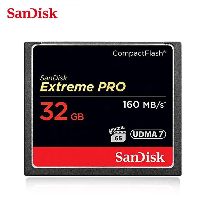 Sandisk Extreme Pro CompactFlash карта памяти 32 Гб 64 128 ГБ скорость до 160 МБ/с./с UDMA 7