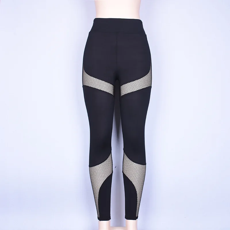 NORMOV 2018 Woman Sexy Mesh Patchwork Breathable Leggings Slim Fit Body Shapes Capri Legging Workout Sudadera Mujer leggings | Женская