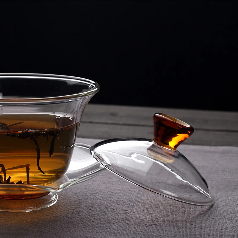 Стеклянная Чаша для чая Kungfu tureen чашка из высокоборосиликатного материала