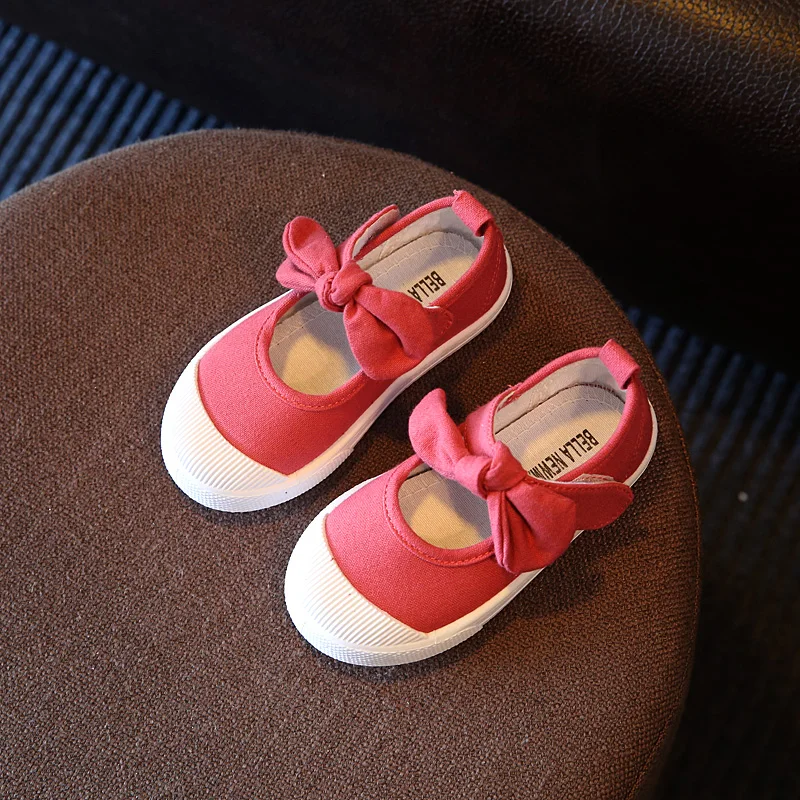 Fall 2020 Children Shoes Girls Canvas Fashion Bowknot Comfortable Kids Casual Sneakers Toddler Princess | Детская одежда и обувь
