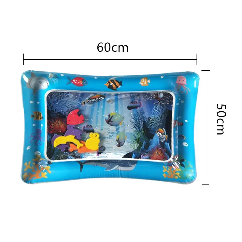 60x50cm Детский Надувной потрепанный коврик, креативный детский надувной водный коврик для ползания, Коврик Для веселой активности - Цвет: 60x50cm