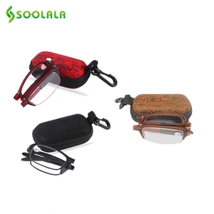 Очки для чтения мужские и женские SOOLALA, складные, с футляром на молнии, TR90, складывающиеся очки для чтения