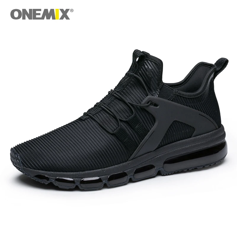 ONEMIX мужские легкие спортивные кроссовки с воздушной подушкой черные дорожные