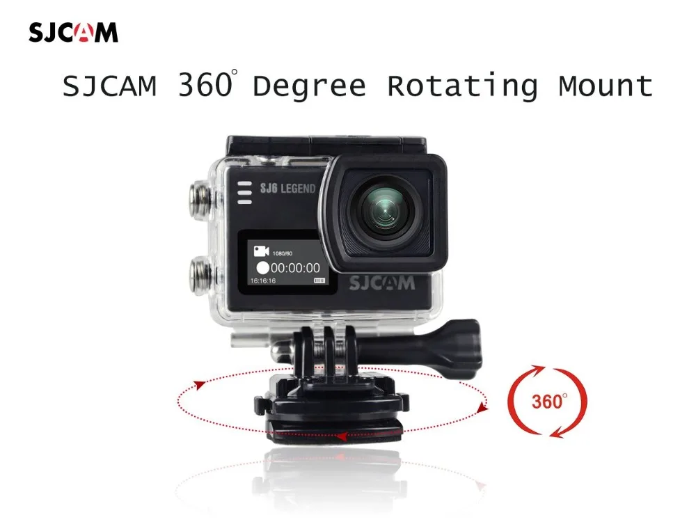 SJCAM 360 градусов вращения базовый комплект крепление для SJ6 Legend/SJ6 Legend Air/SJ7 Star 4K Аксессуары для экшн-камеры