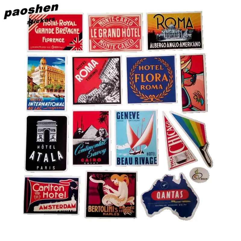 Наклейки 55 шт. в ретро стиле домашний декор наклейка для сумки на ноутбук