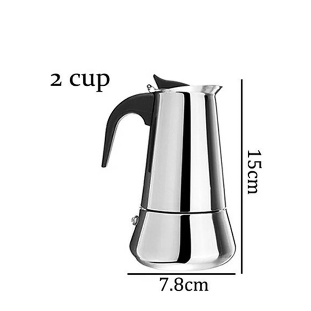Нержавеющая сталь мокко эспрессо латте Перколятор Плита Топ горшок для заваривания кофе слишком украшения дома аксессуары дропшиппинг - Цвет: A