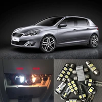 7pcs free shipping error free led interior light kit package for peugeot 308 accessories 2008 2016