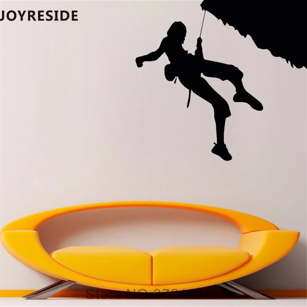 Настенная Наклейка joyliving для женщин взбирающийся на гору Спортивная виниловая