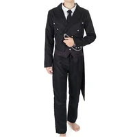 anime black butler cosplay sebastian michaelis costume mans suit evening party clothing european size free shipping