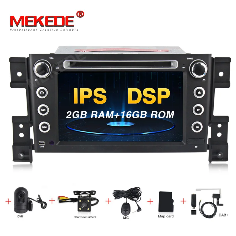 CAR DVD CAMERA DVR HD 2DIN DSP ips Android 9,0 4G Автомобильный gps 2 DIN dvd-плеер для SUZUKI GRAND VITARA 2007-2013 gps Радио стерео экран навигация - Цвет: CAR DVD CAMERA DVR
