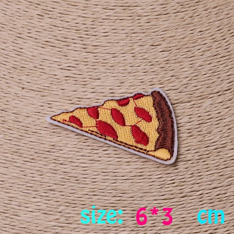 Горячая продажа 10 шт сэндвич пицца железо на вышитые патч для ткани мультфильм