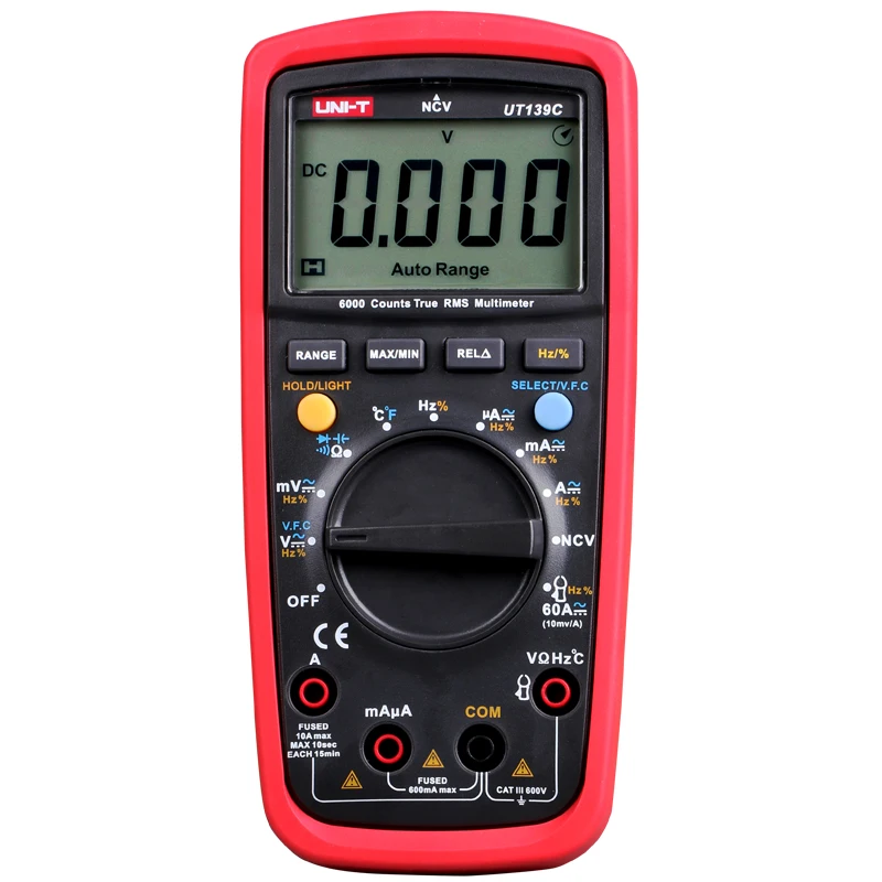 UNI-T UT139A/UT139B/UT139C/UT139E/UT139S True RMS цифровой мультиметр; VFD/NCV/измерение температуры - Цвет: UT139C(gift)