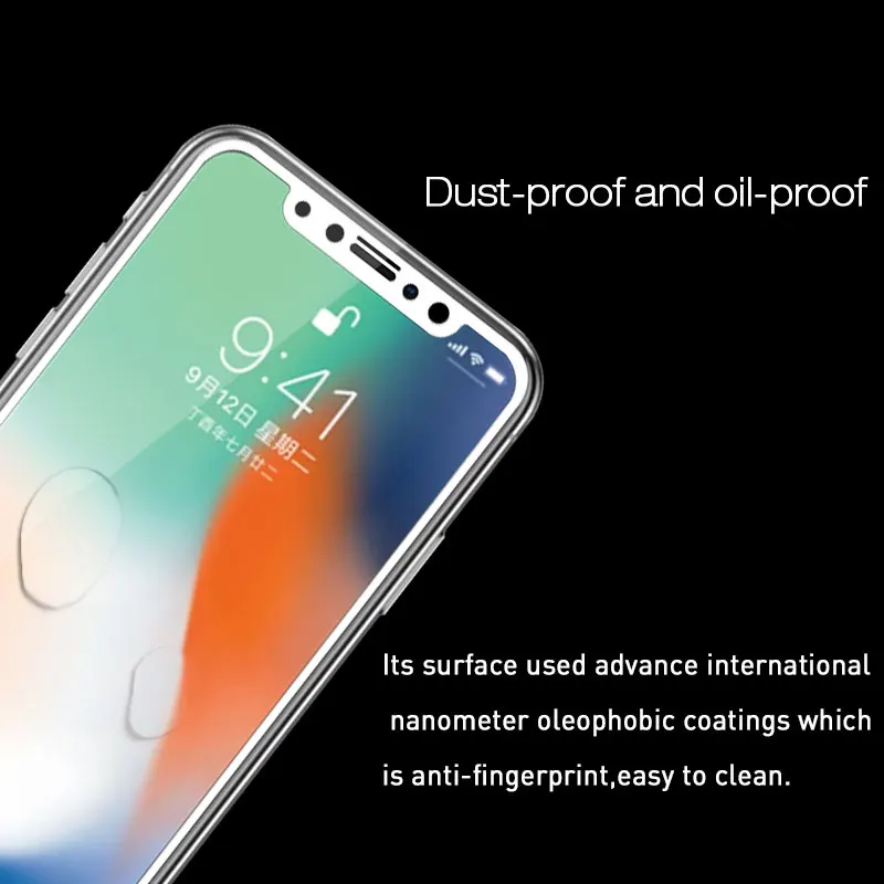 Полное покрытие из закаленного стекла для Apple IPhone X Передняя защита экрана пленка
