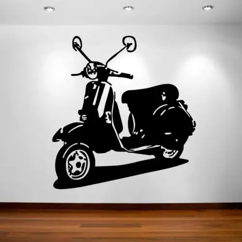 Мопед скутер настенные художественные наклейки хипстер vespa Сексуальная наклейка