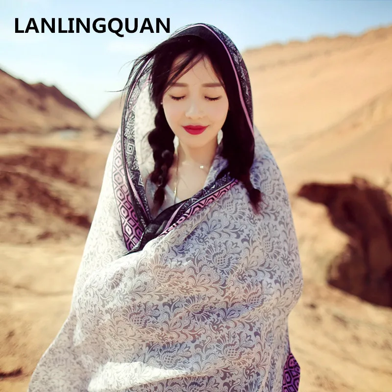 Бандана шарф роскошный бренд Desigual новый ретро плато народная Мода печати шали