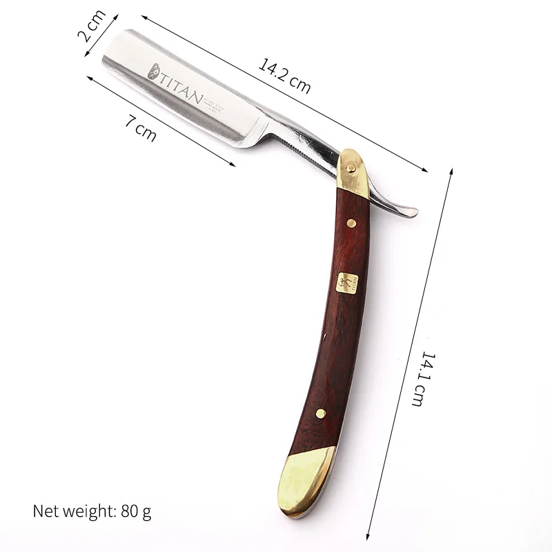 VG-10HZ, прямая бритва, Мужская бритва с деревянной ручкой, Парикмахерская, медная, ручная бритва, Классический скребок
