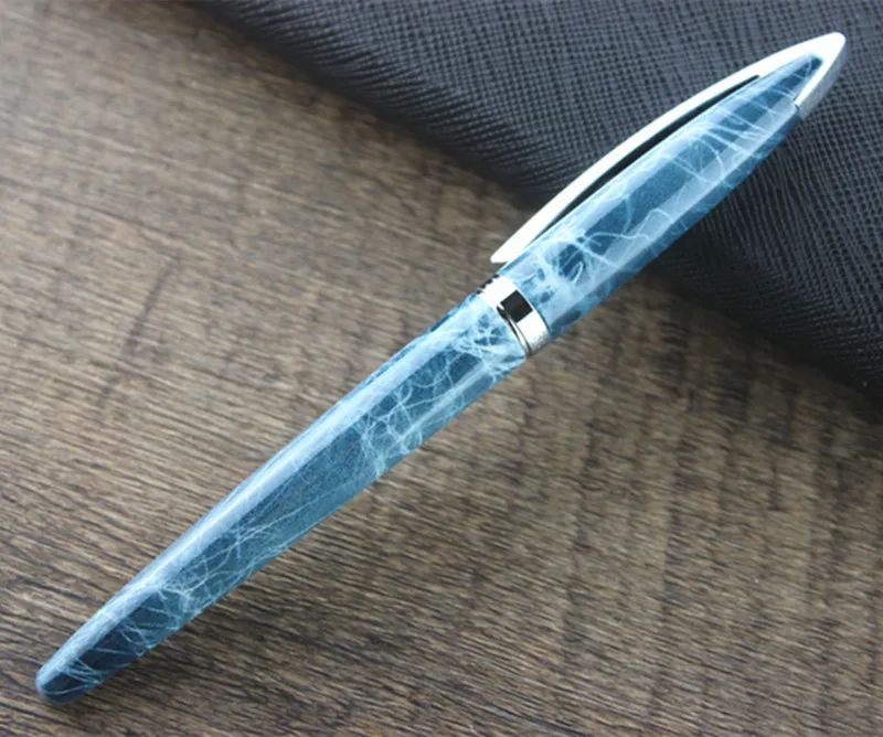 Новинка JINHAO 156, элегантная винная перьевая ручка и черный, синий, мраморный, серый, зеленый, черный, коричневый, 7 видов цветов на выбор, для офиса - Цвет: 12