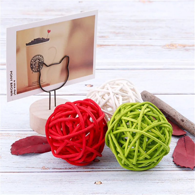 9 шт. 5 см красочные Ротанговые шары DIY украшения Sepak Takraw домашний орнамент Рождество/День рождения Свадебная вечеринка детские подарки украшения