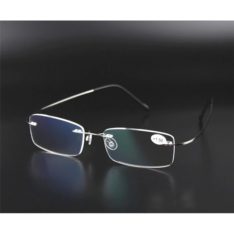 Очки для чтения без оправы из титана с гибкой памятью + 1 00 50 2 3 4 0|reading glasses diopter|glasses