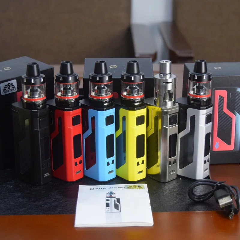 2 шт. 100 Вт электронная сигарета набор vape для жидкости 3 5 мл vaper 2200 мАч сигареты