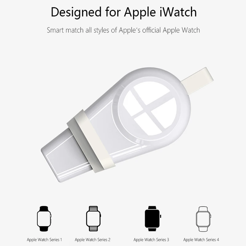 Зарядное устройство USB для Apple Watch Series 4 3 2 беспроводное портативное зарядное