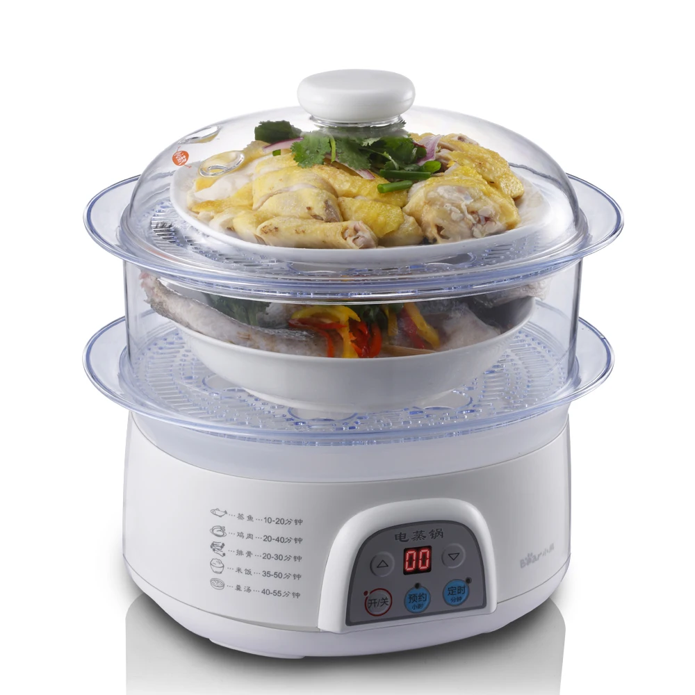 Электрический нагреватель еды Пароварка 3 слоя многофункциональный 4L 60 минут