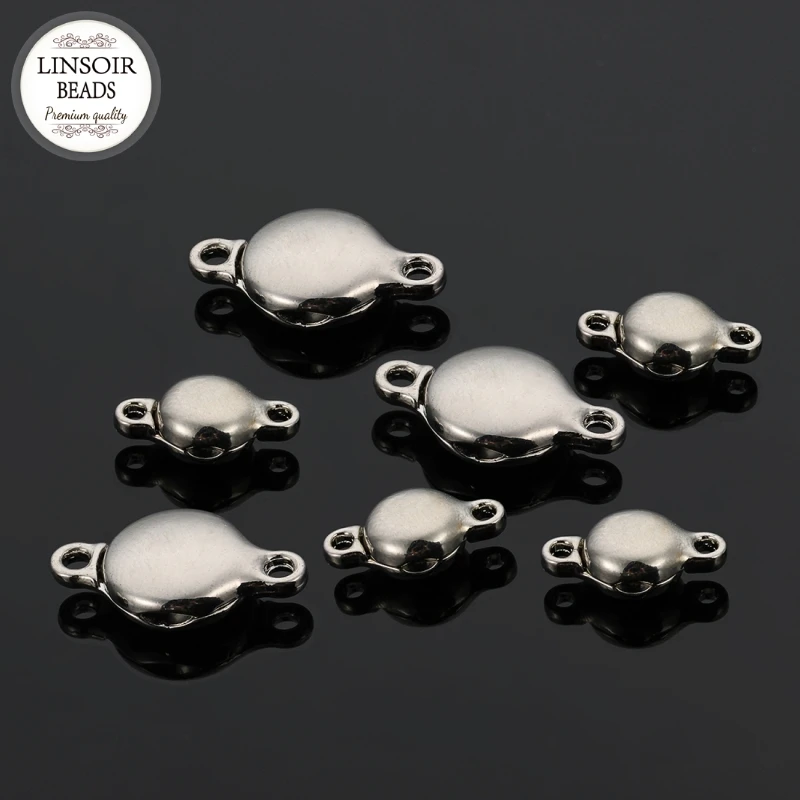 LINSOIR 10шт/лот Сильные Магнитные Застежки для Колье и Браслетов Родиевого Цвета Коннекторы для Изготовления Украшений DIY F5451 on.