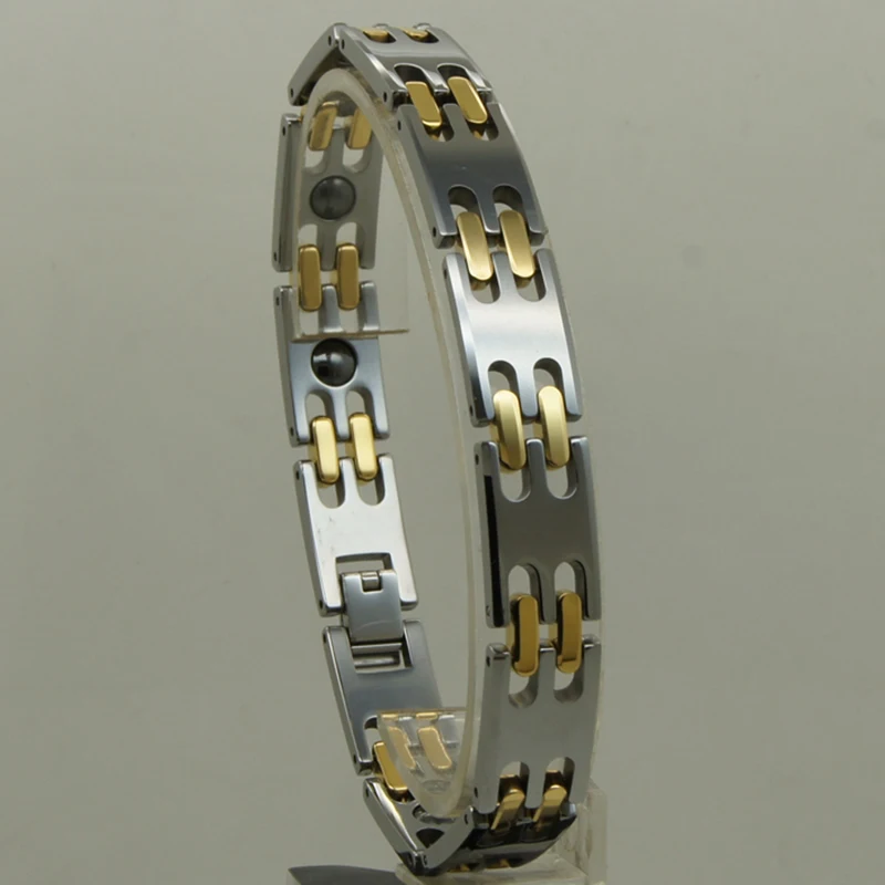 11mm2tone позолоченное мужское магнитное ювелирное изделие классический тяжелый