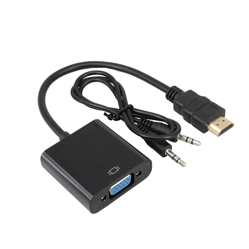 Адаптер hdmi vga конвертер видео 1080 P цифровой аналоговый аудио адаптер мужчин и