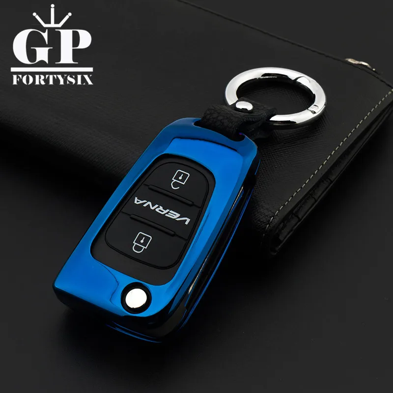 Чехол из цинкового сплава и кожи для автомобильного ключа Hyundai Accent I30 I20 I35 IX20 Elantra