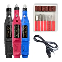 Acrylic Nail Drill USB Electric Apparatus for Manicure Gel Cuticle Remover Milling Drill Bits Pedicure Machine Nail Art Cutters Acrylic Nail Drill USB Electric Apparatus for Manicure Gel Cuticle Remover Milling Drill Bits Pedicure Machine Nail Art Cutters