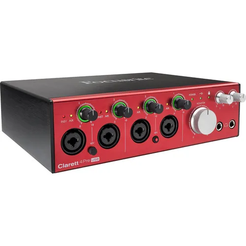 Профессиональная звуковая карта Focusrite Clarett 4Pre 18 входов/8 выходов USB аудио
