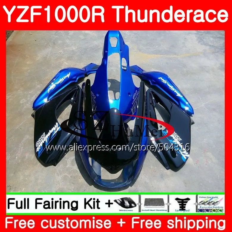 Обтекатели для YAMAHA Thunderace YZF1000R синий черный 96 97 98 99 00 01 74SH10 YZF 1000R 1996 1997 1998 1999 2000