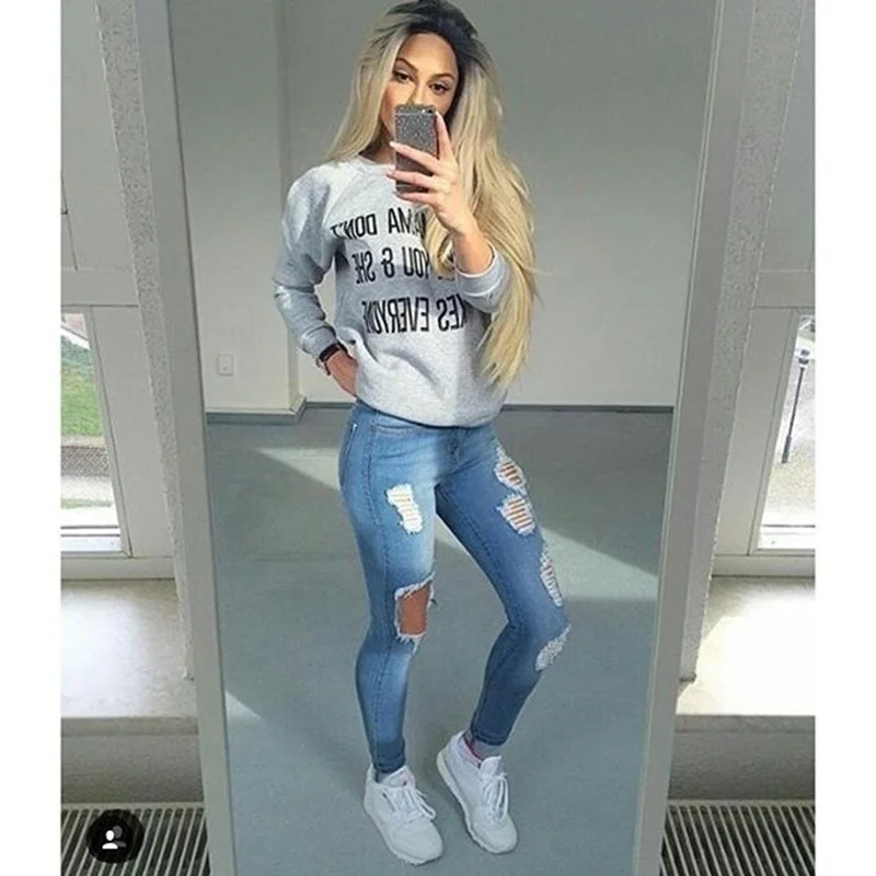 Рваные джинсы-бойфренды с дырками женские брюки крутые джинсы винтажные прямые