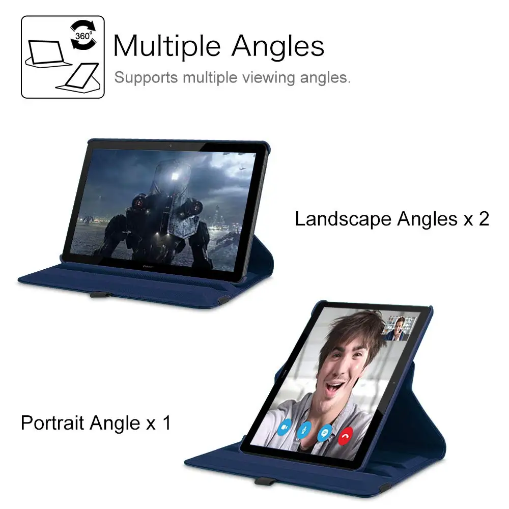 Вращающийся на 360 градусов чехол из искусственной кожи для Huawei MediaPad T5 10 AGS2-W09BHN 1