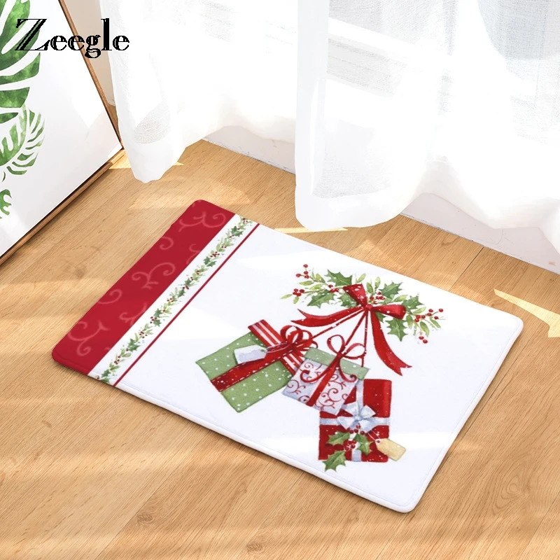 

Zeegle Рождественские декоративные коврики, противоскользящие, добро пожаловать, коврик для входной двери, впитывающие прикроватные коврики ...