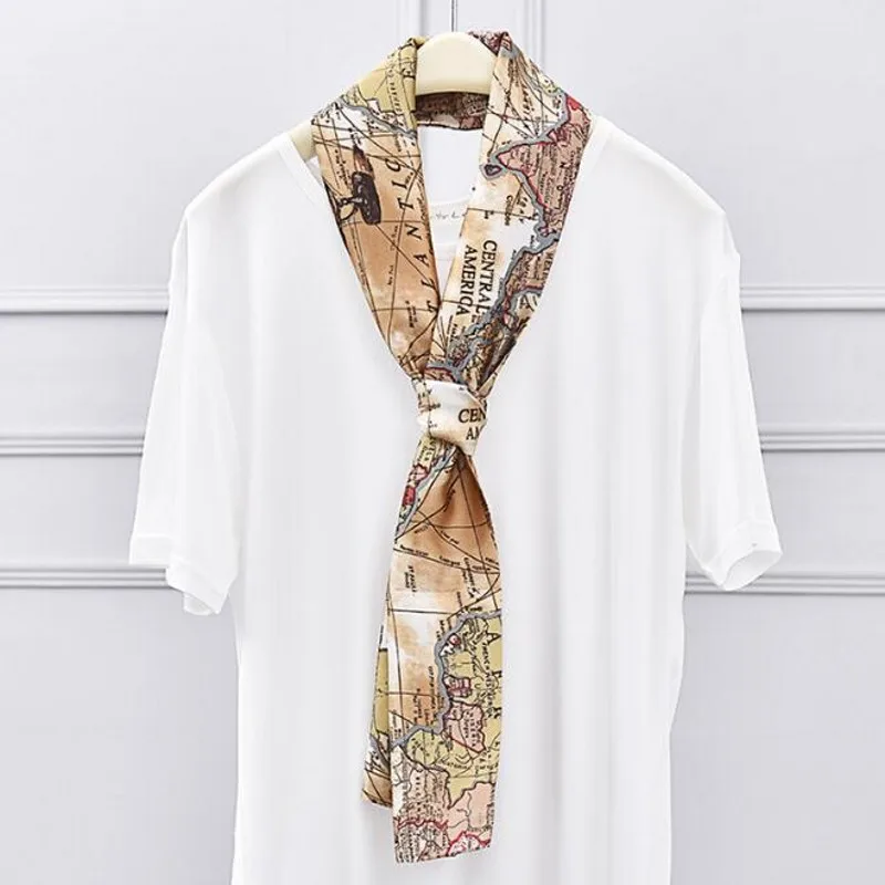 Мода 2017 г. Для женщин шелк с небольшой Профессиональный Шарфы для воротник