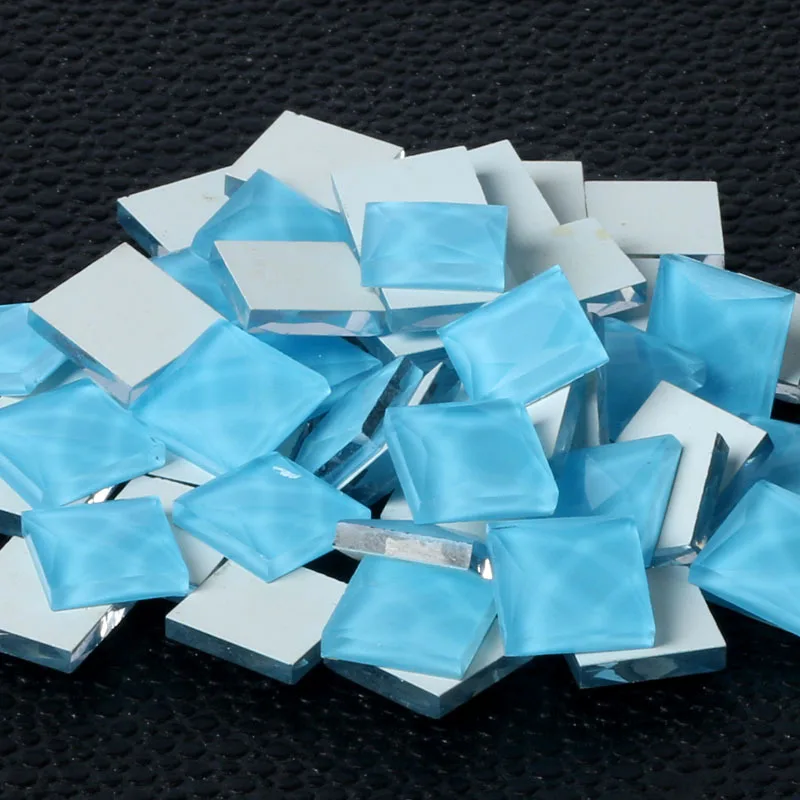 Квадратные стеклянные камни с плоской задней поверхностью 100 шт./лот 10 мм стразы