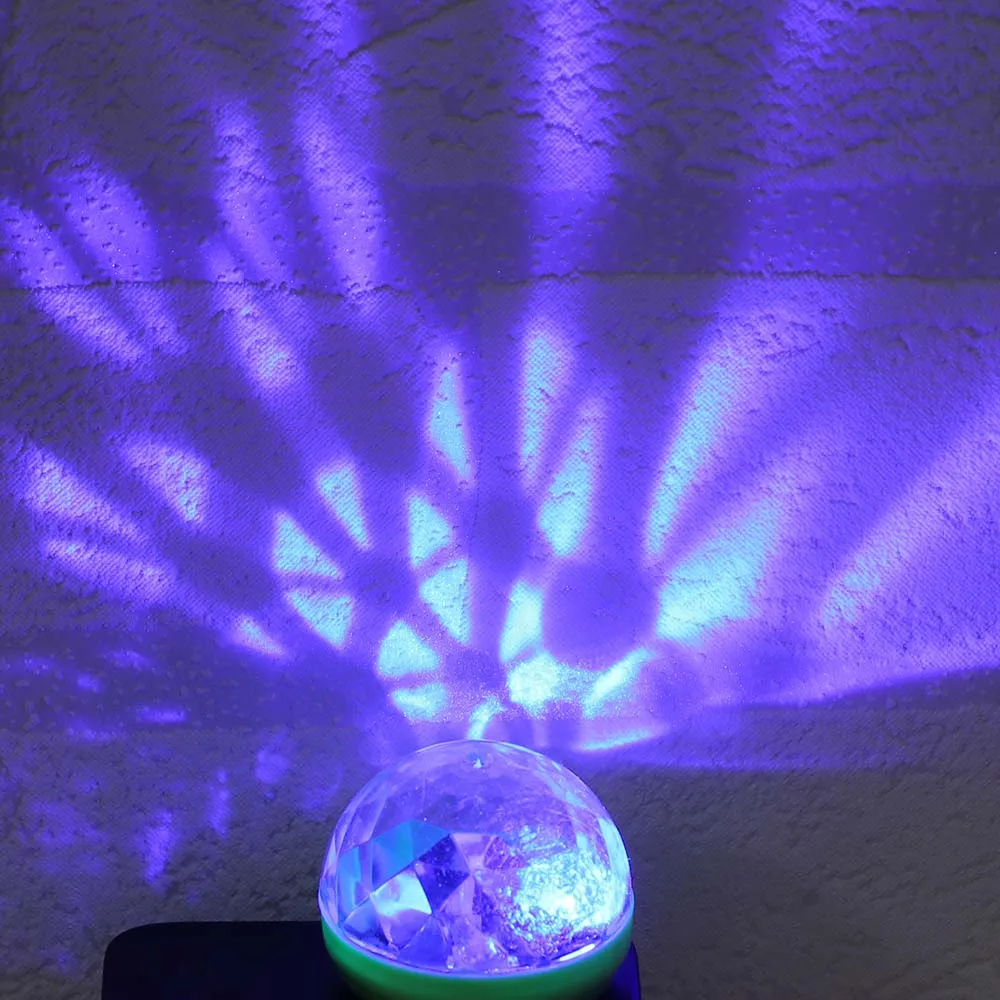 1 изделие, стильная мини-автомобиль USB атмосферный свет DJ RGB Красочная музыкальная резонаторная лампа для USB-C телефон музыкальный Управление магический шар