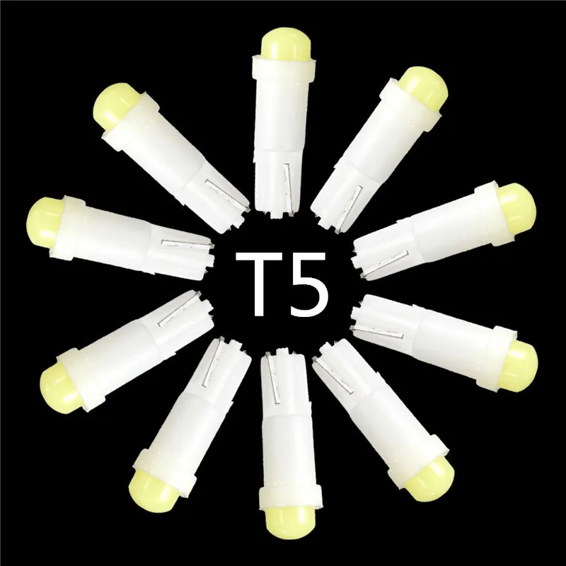 10 шт./лот T5 0 2 Вт 1 SMD Led керамическая автомобильная боковая клиновидная панель