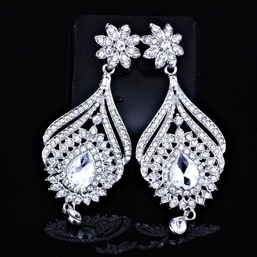 Комплект из колье и серёг в форме пера павлина|earrings set for women|necklace and earring setfashion jewelry |