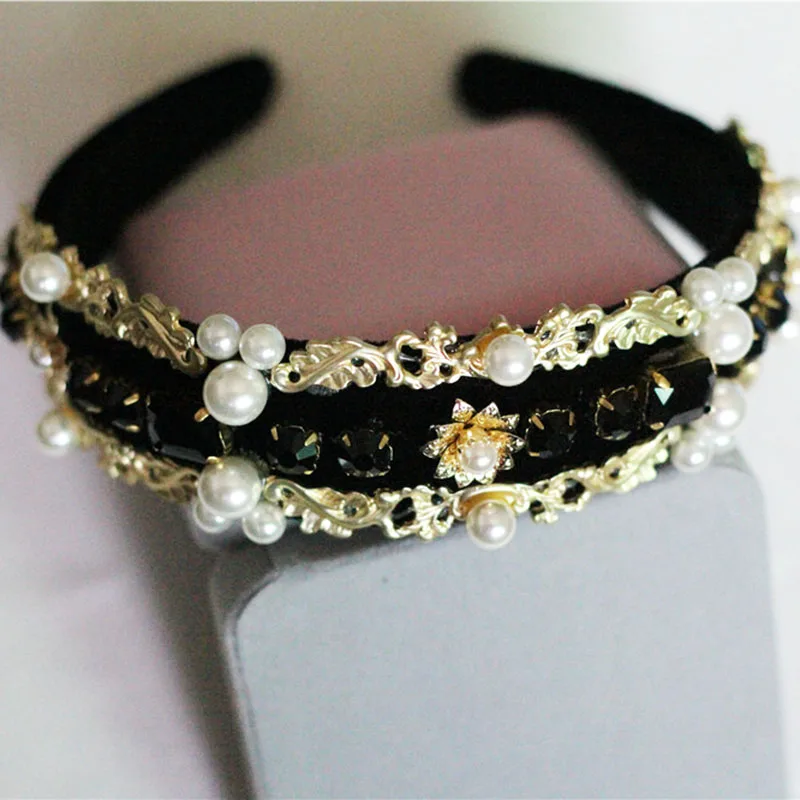 2017 барокко преувеличенный Блестящий Драгоценный Камень Большая Корона