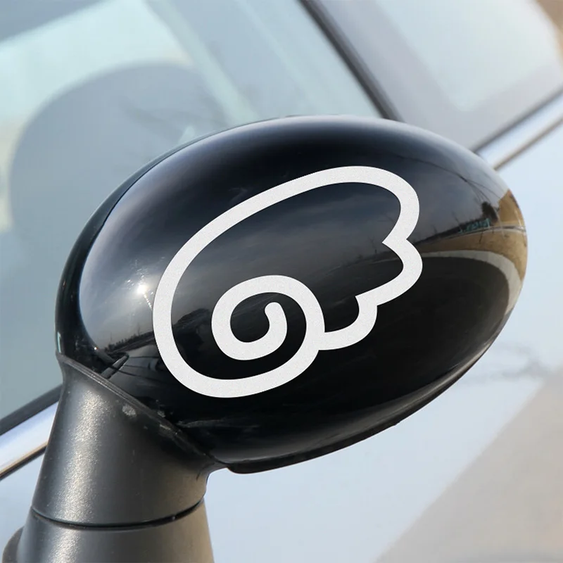 

10 пар индивидуальных наклеек на зеркало заднего вида с крыльями ангела, наклейка, Стайлинг автомобиля для BMW VW Volkswagen mini cooper, автомобильные аксессуары