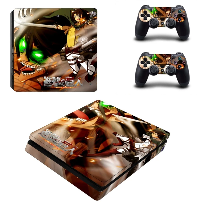 Shingeki no Kyojin наклейка на титановый чехол для Playstation 4 Slim PS4 консоль и наклейки 2