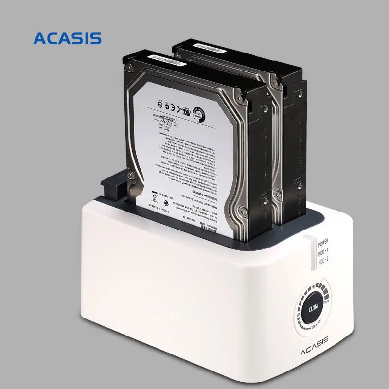 Acasis Ba-12Us 3,5-жесткий диск Sata Usb3.0 двойной жесткий диск Hdd док-станция для жесткого диска в автономном режиме клонирования Дубликатор duplo и коробка