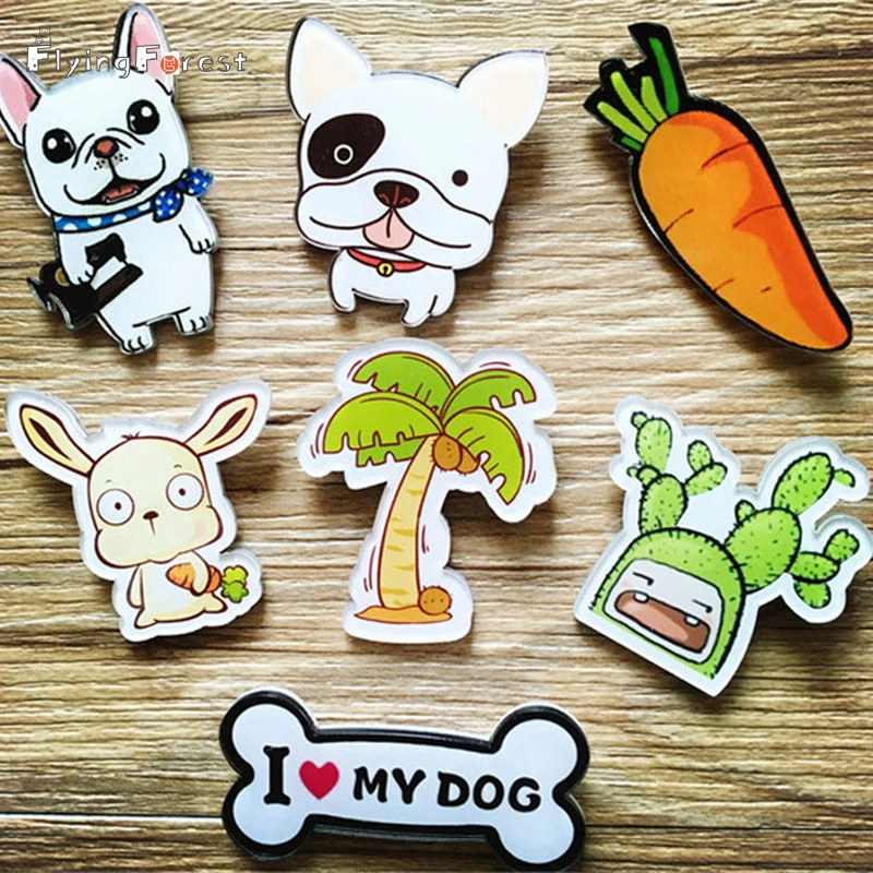 Брошь Булавки Броши для Женщин Акриловые Бульдоги Хаски Оптовая Мода Шарм Костюм