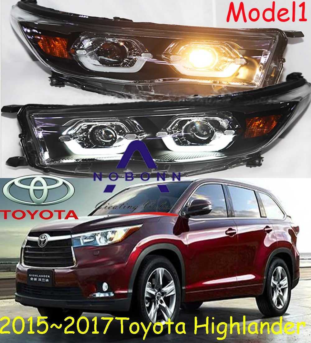 

car bumper kluger headlamp highlander headlight 2012~2014/2015~2017y LED DRL car accessories HID xenon highlander daytime light