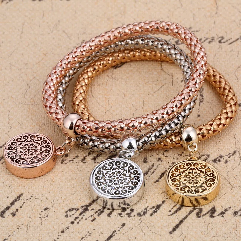 Золотой цвет Многослойные женские браслеты на запястье ювелирные изделия оптом