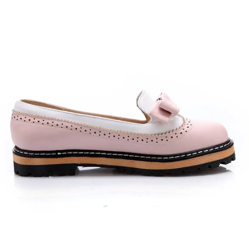 ASUMER/новые туфли на плоской подошве и платформе большие размеры 34 43 женские